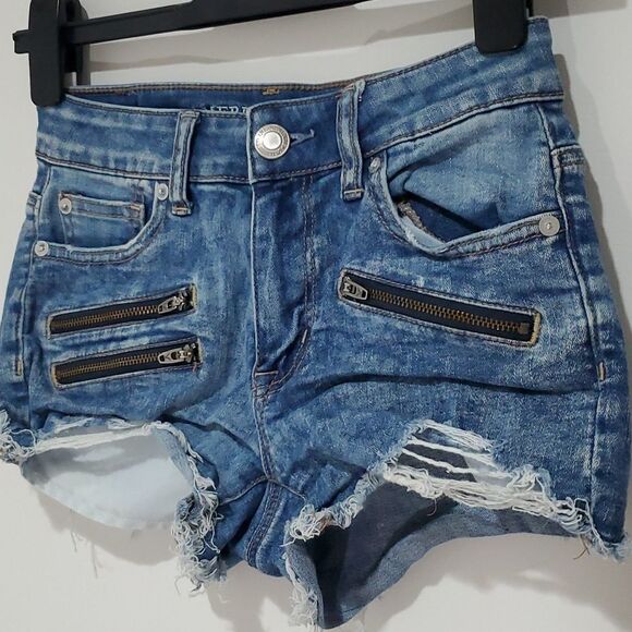 American Eagle super stretch high rise jean shorts - Picture 2 of 8